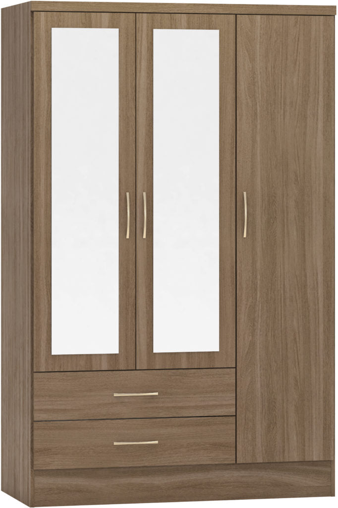 Nevada-3-door-2-drawer-wardrobe-rustic-oak