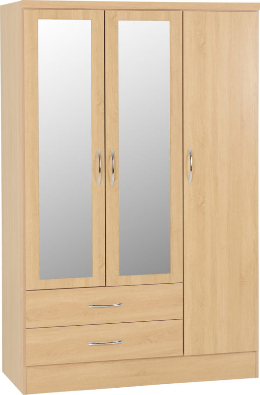 Nevada-3-door-2-drawer-wardrobe-sonoma-oak