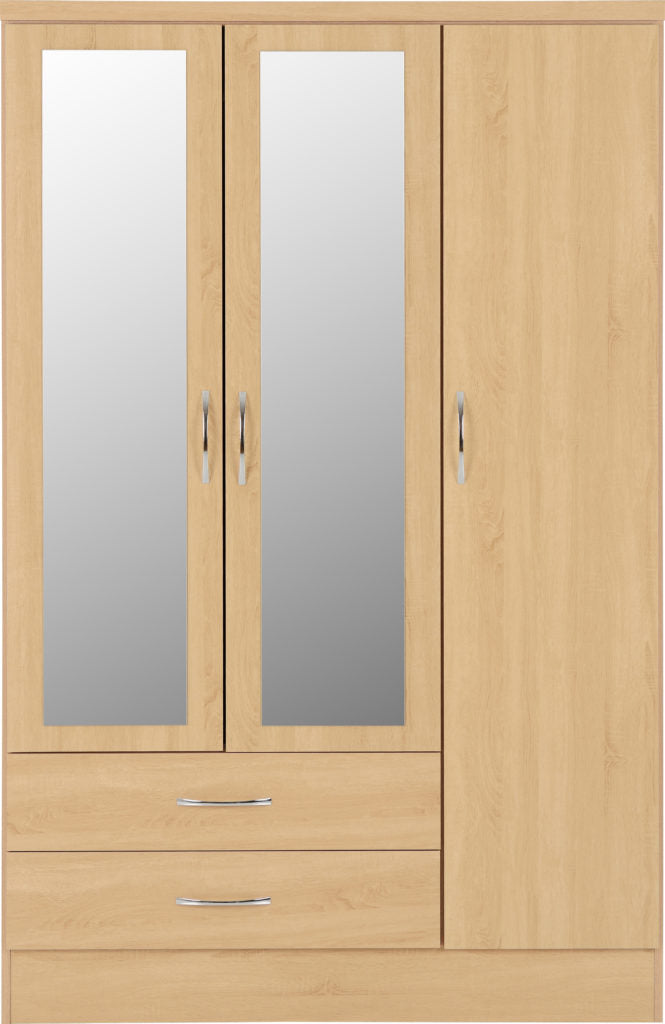 Nevada-3-door-2-drawer-wardrobe-sonoma-oak-front