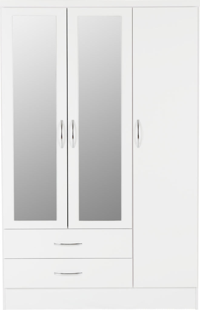 Nevada-3-door-2-drawer-wardrobe-white