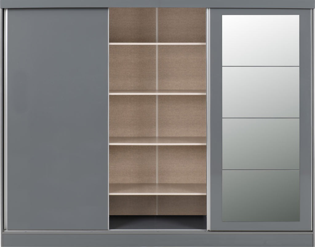 Nevada-3-door-sliding-wardrobe-grey-shelving