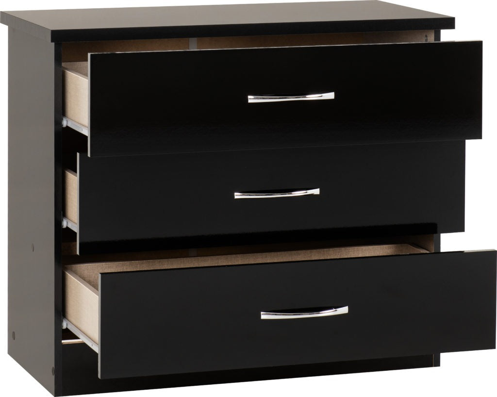 Nevada-3-drawer-chest-black-gloss