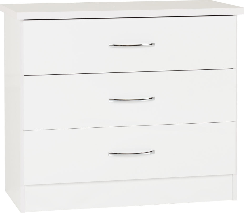 Nevada-3-drawer-chest-white-gloss