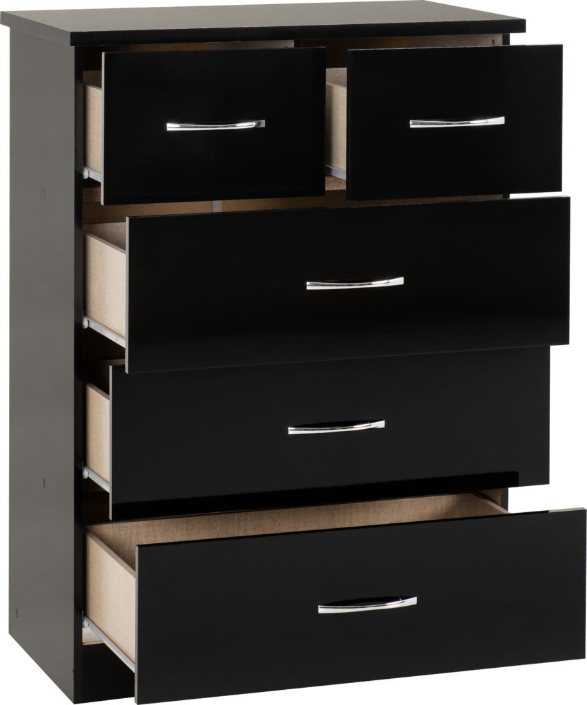 Nevada-32-chest-drawers-black-open