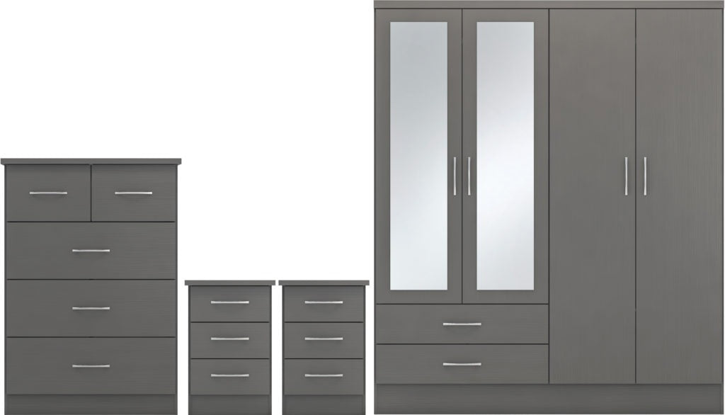 Nevada-4-door-wardrobe-set-3D-effect-grey