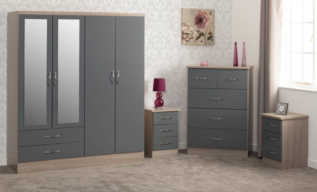 Nevada-4-door-wardrobe-set-oak-grey-room-set