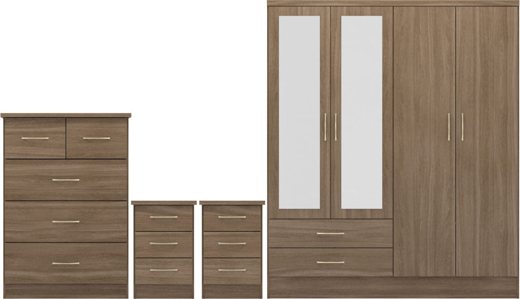 Nevada-4-door-wardrobe-set-rustic-oak