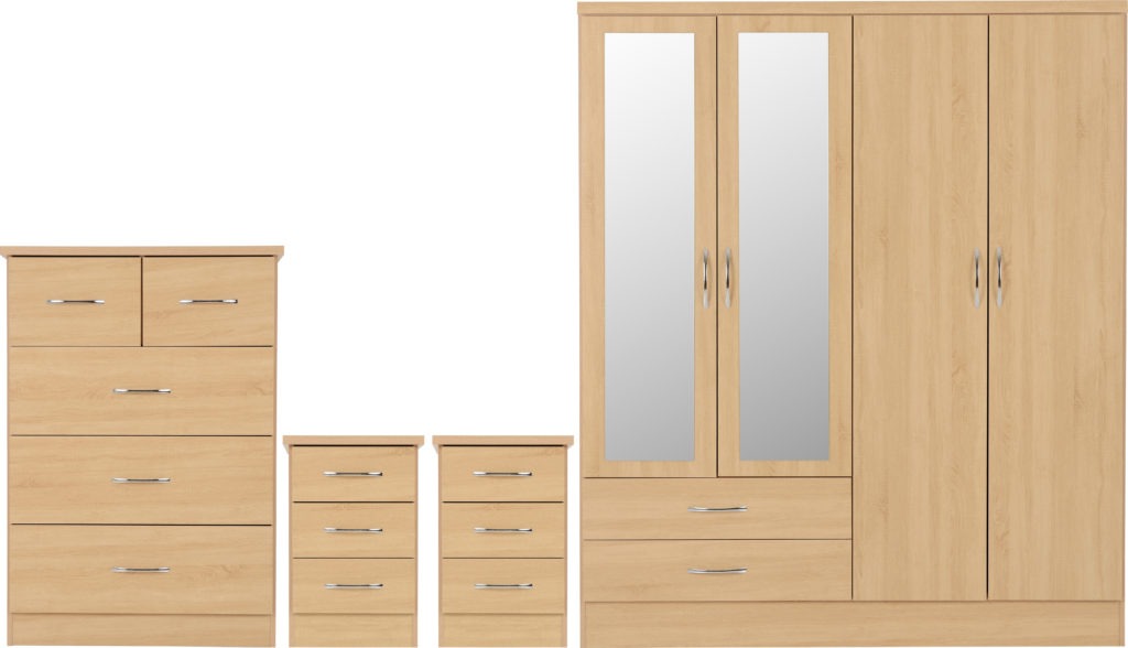 Nevada-4-door-wardrobe-set-sonoma-oak