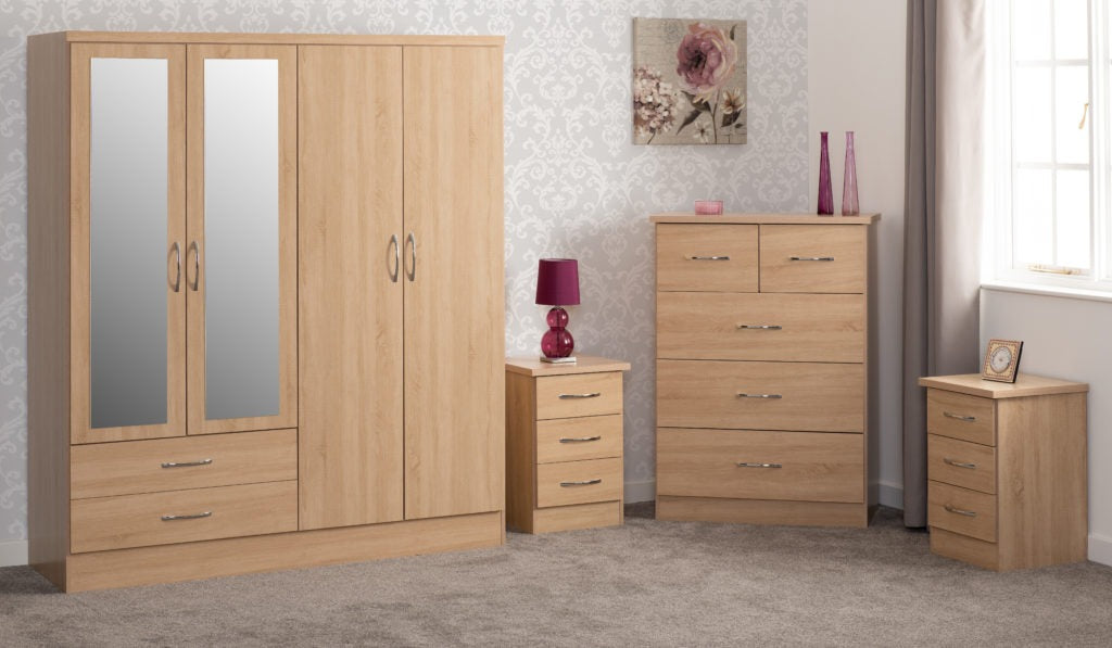 Nevada-4-door-wardrobe-set-sonoma-oak-room-set