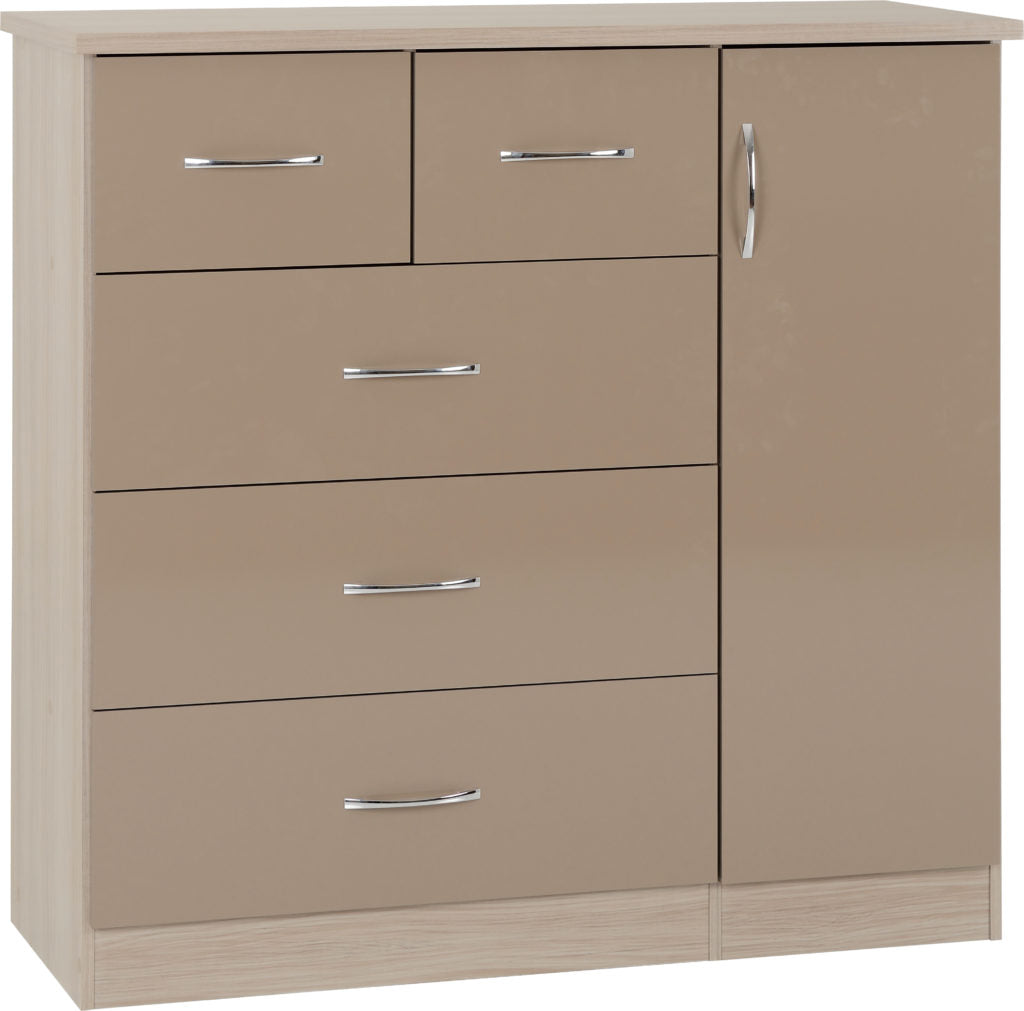 Nevada-5-drawer-low-wardrobe-oyster-oak