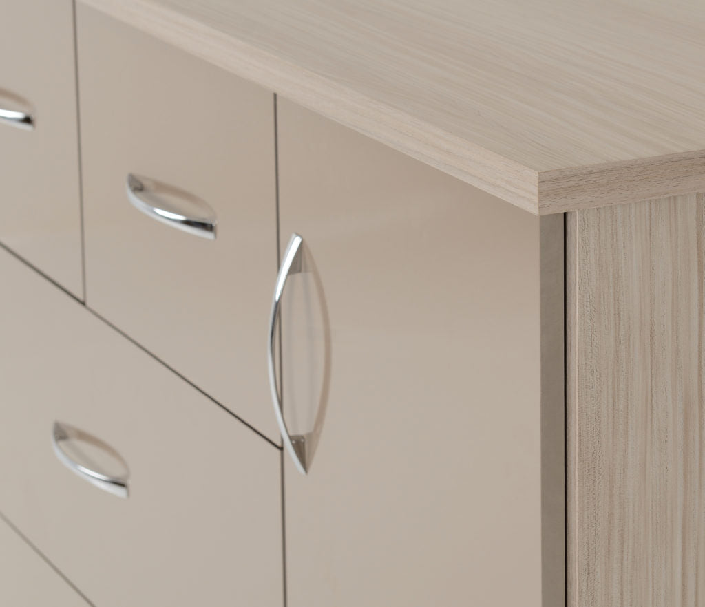 Nevada-5-drawer-low-wardrobe-oyster-oak-detail