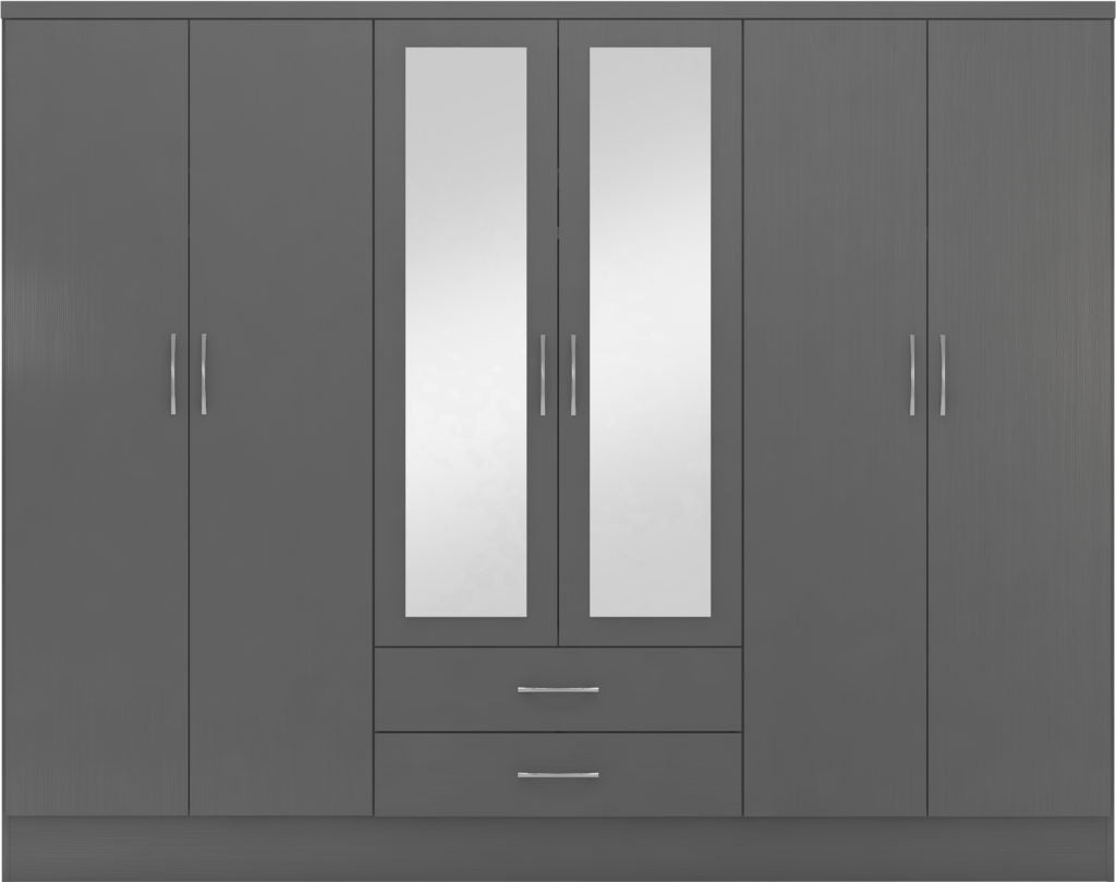 Nevada-6-door-wardrobe-3D-effect-grey