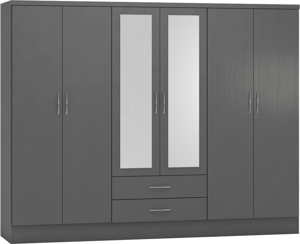 Nevada-6-door-wardrobe-3D-effect-grey