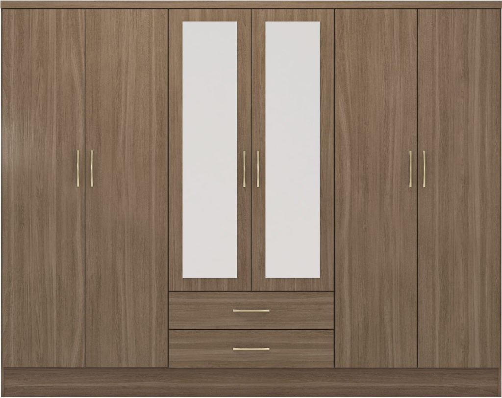 Nevada-6-door-wardrobe-rstic-oak-front