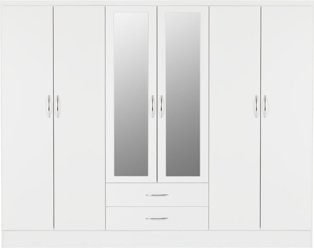 Nevada-6-door-wardrobe-white-gloss