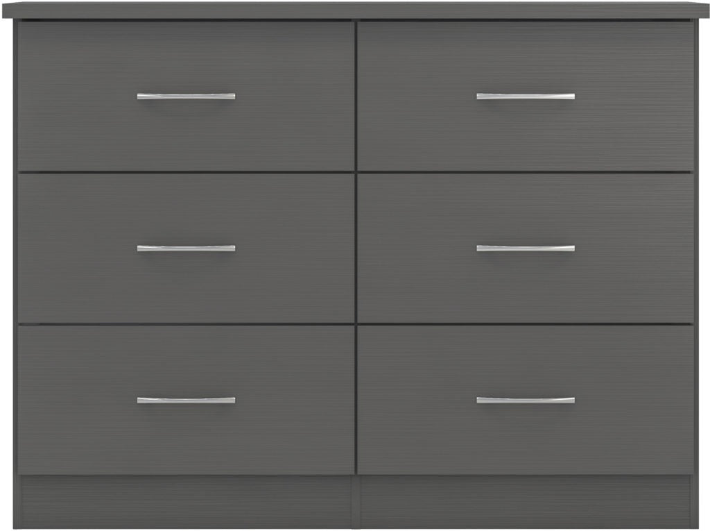 Nevada-6-drawer-chest-3D-effect-grey-front