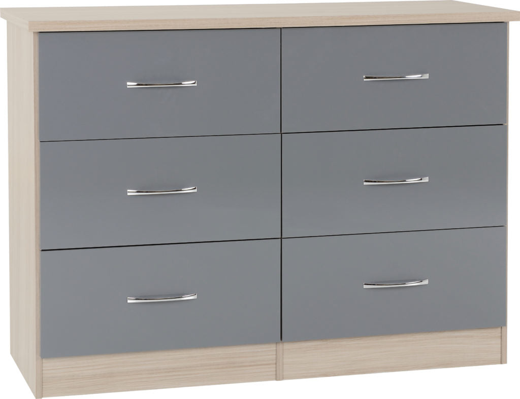 Nevada-6-drawer-chest-oak-grey