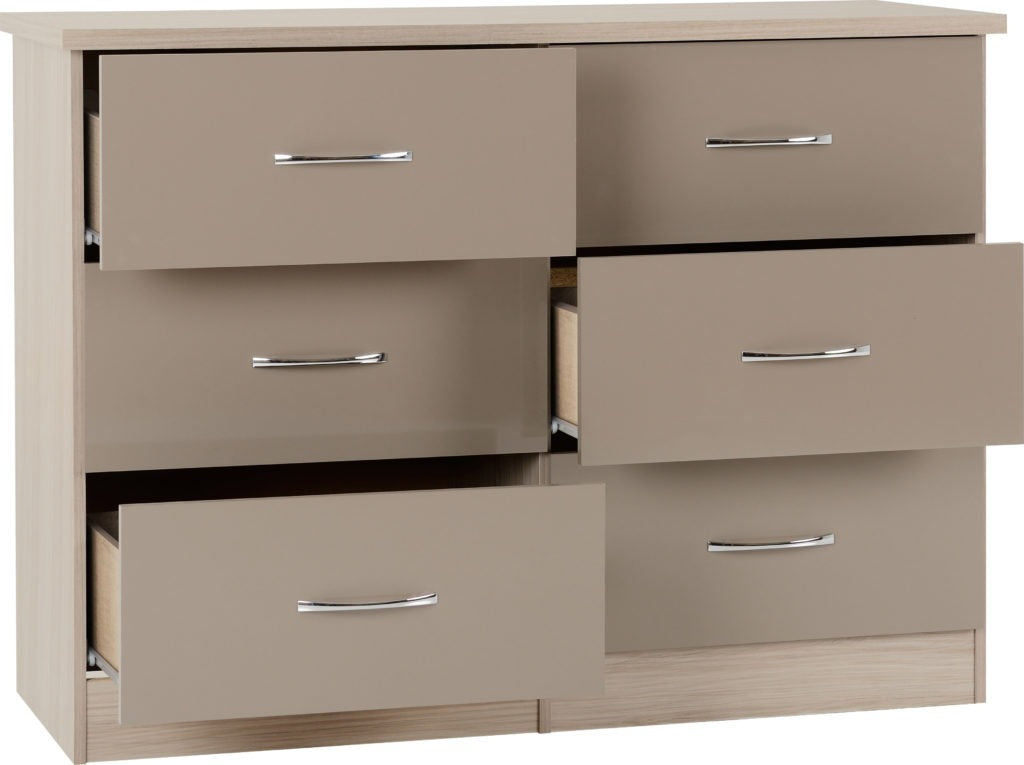 Nevada-6-drawer-chest-oyster-oak-open