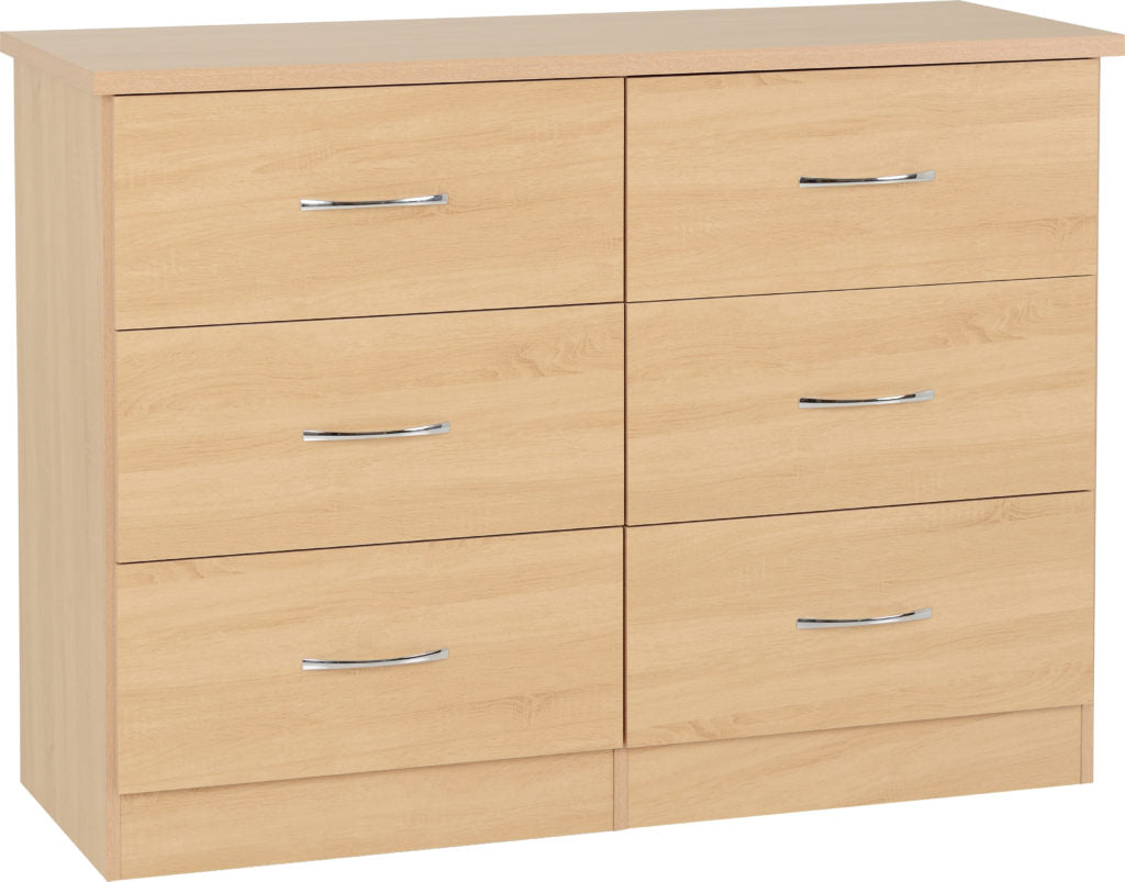 Nevada-6-drawer-chest-sonoma-oak