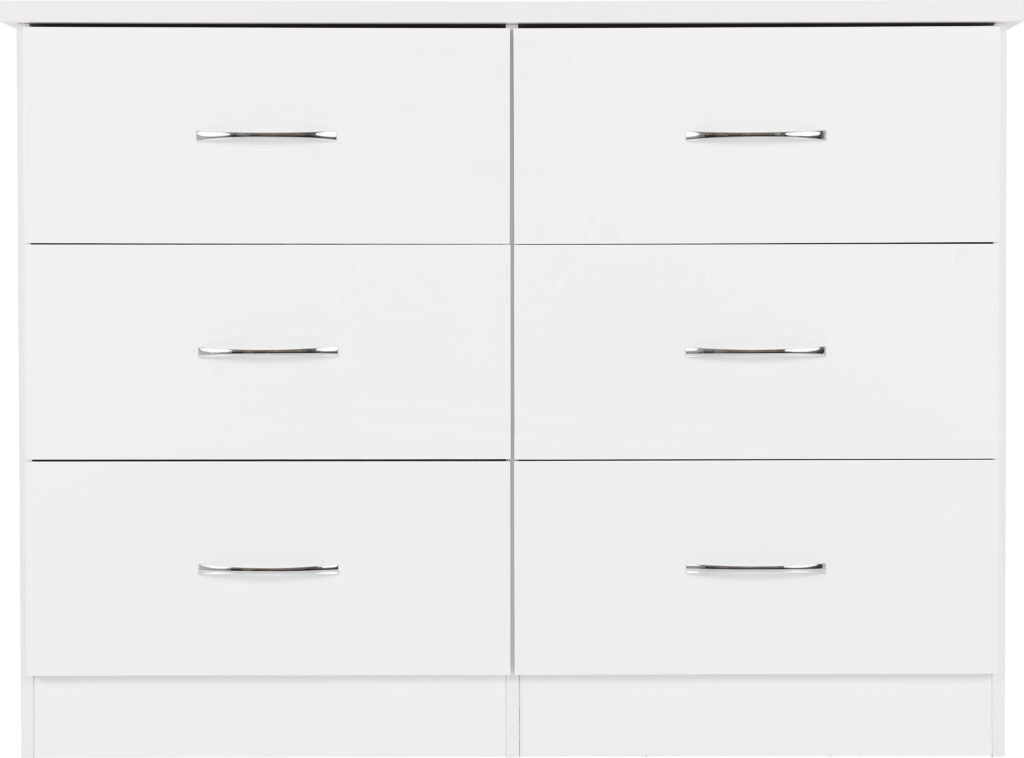 Nevada-6-drawer-chest-white-front