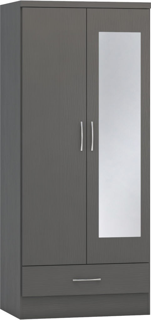 Nevada-mirrored-2-door-wardrobe-3D-effect-grey