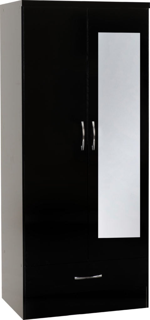 Nevada-mirrored-2-door-wardrobe-black