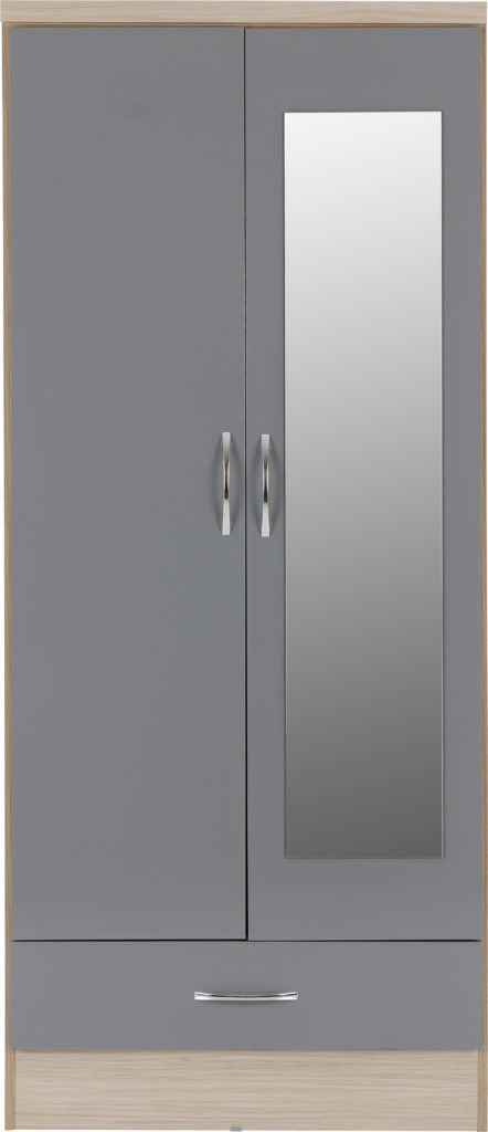 Nevada-mirrored-2-door-wardrobe-grey-oak