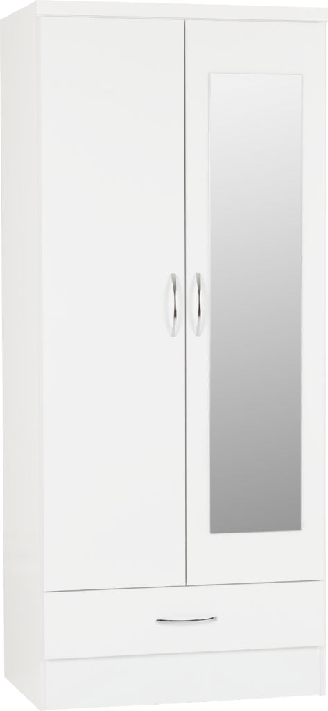 Nevada-mirrored-2-door-wardrobe-white