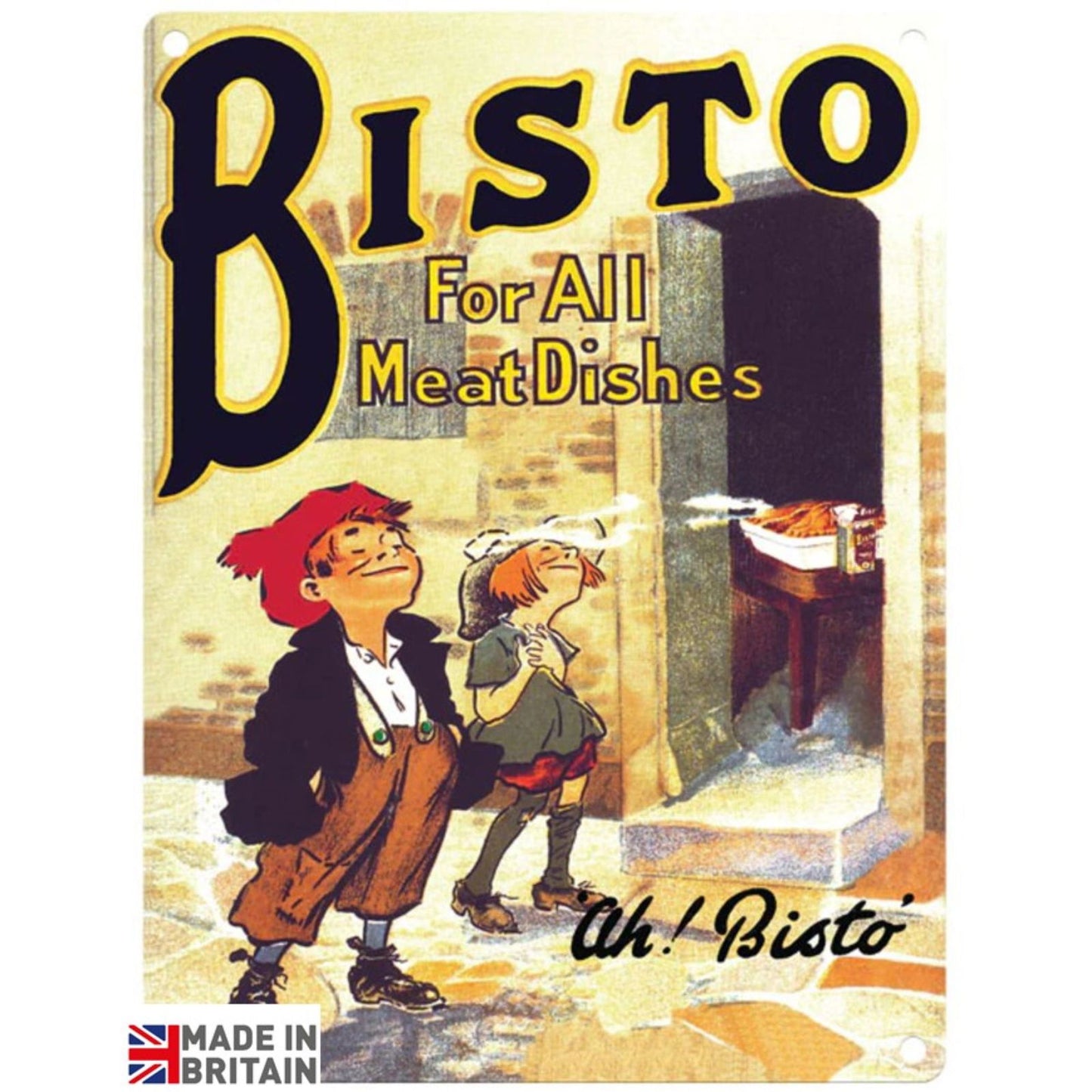 Small Metal Sign 45 x 37.5cm Vintage Retro Bisto