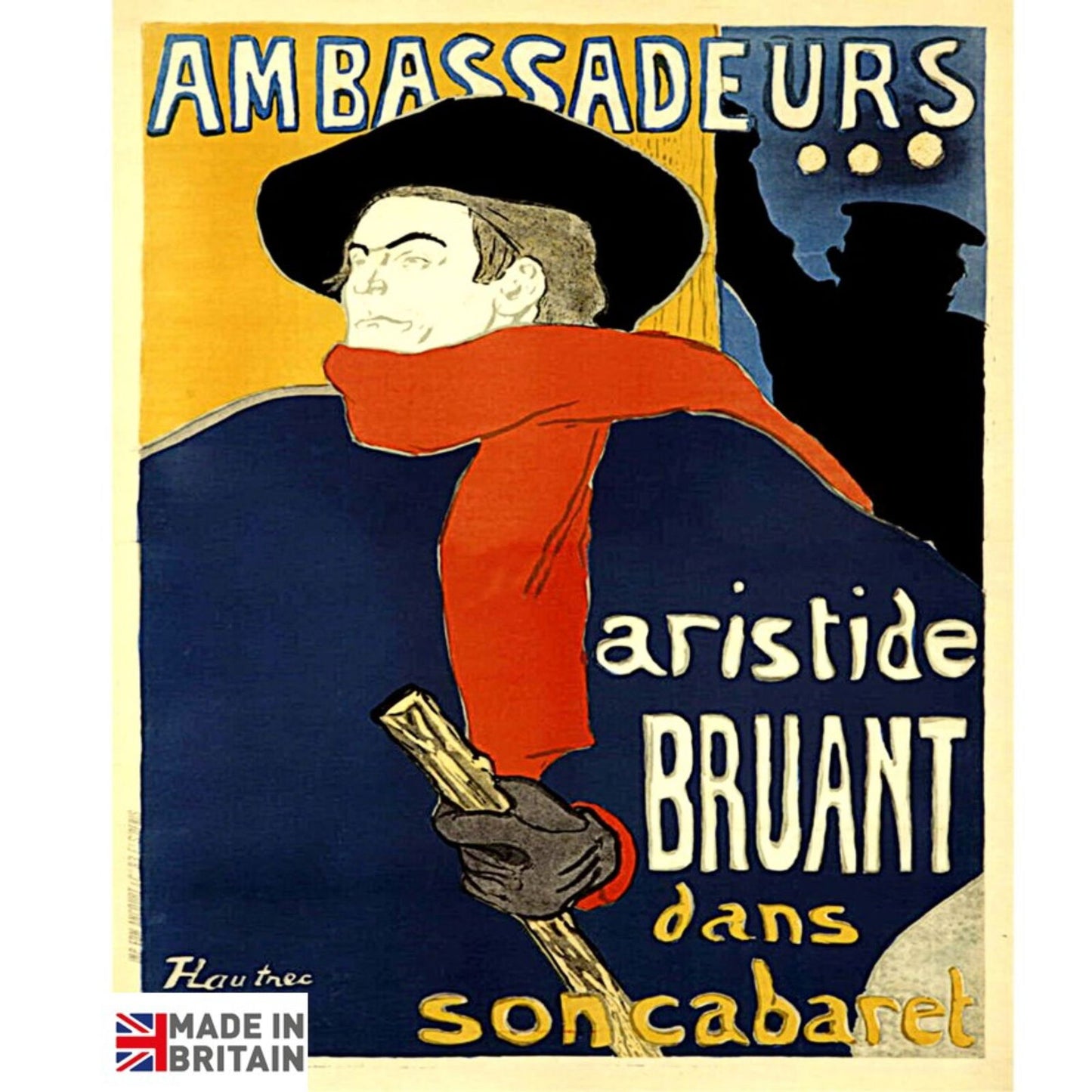 Large Metal Sign 60 x 49.5cm Ambassadeurs