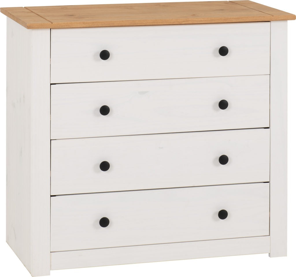 Panama-4-drawer-chest-white-wax