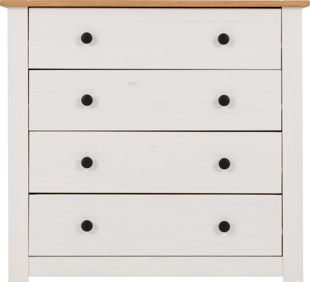 Panama-4-drawer-chest-white-wax-front