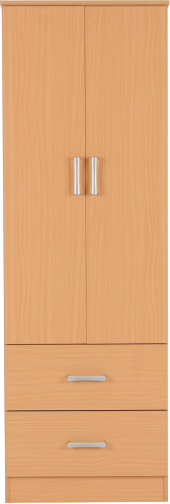 Polar-bedroom-set-wardrobe-front-beech