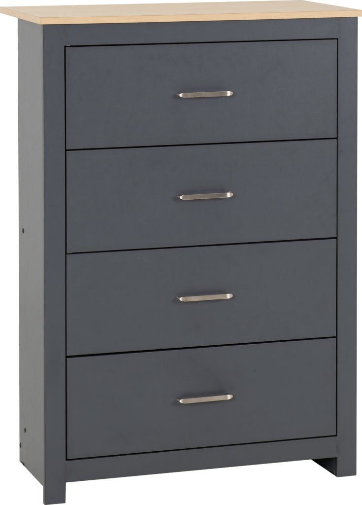 Portland-4-drawer-chest-grey