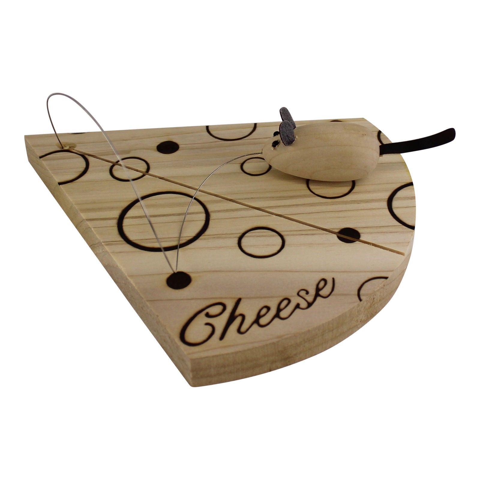 Handcrafted Cheese Board With Wire And Mouse