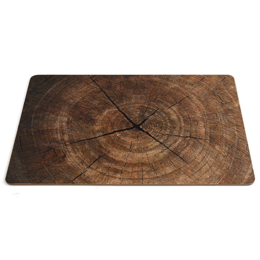 Set of Four Rectangular Bark Design Place Mats