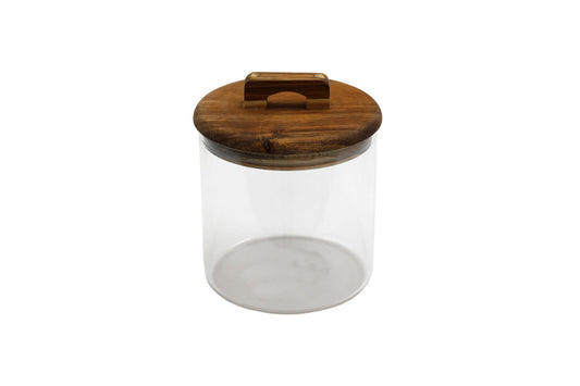 Glass Storage Jar with Acacia Lid 1.1L