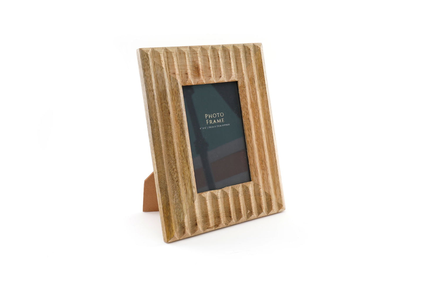 Ribbed Wooden Photo Frame