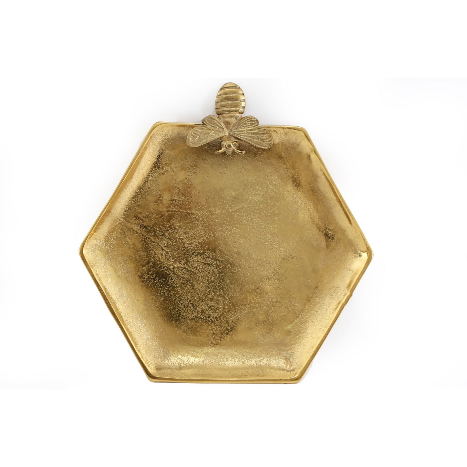 Large Gold Honeycomb Bee Tray 