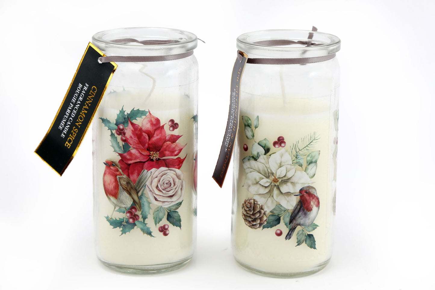 Set Of 2 Botanical Tube Candle 14cm