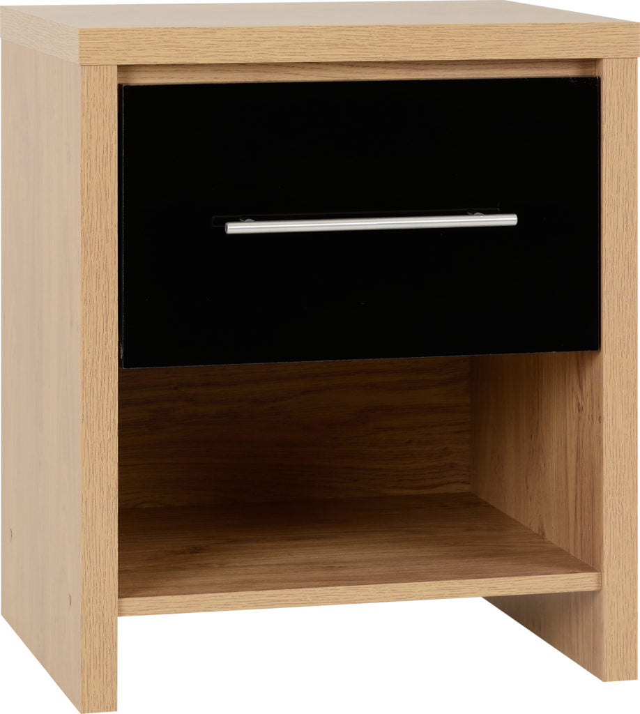 Seville-1-drawer-bedside-black