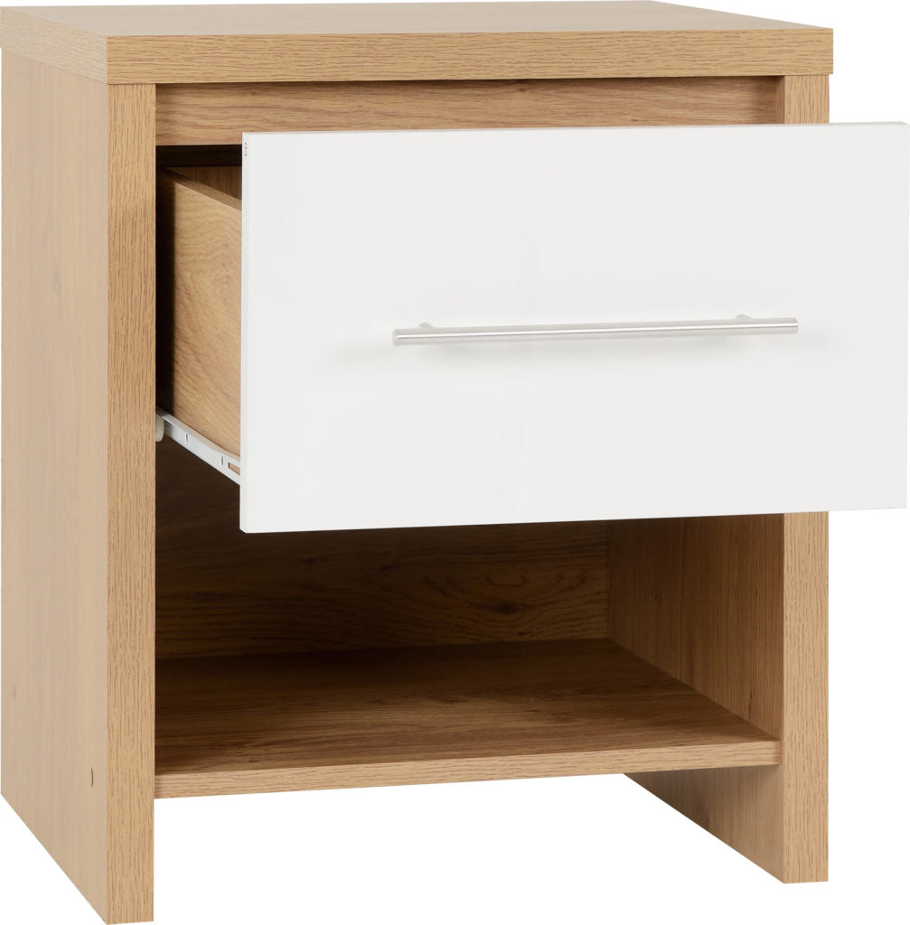 Seville-1-drawer-bedside-white-open