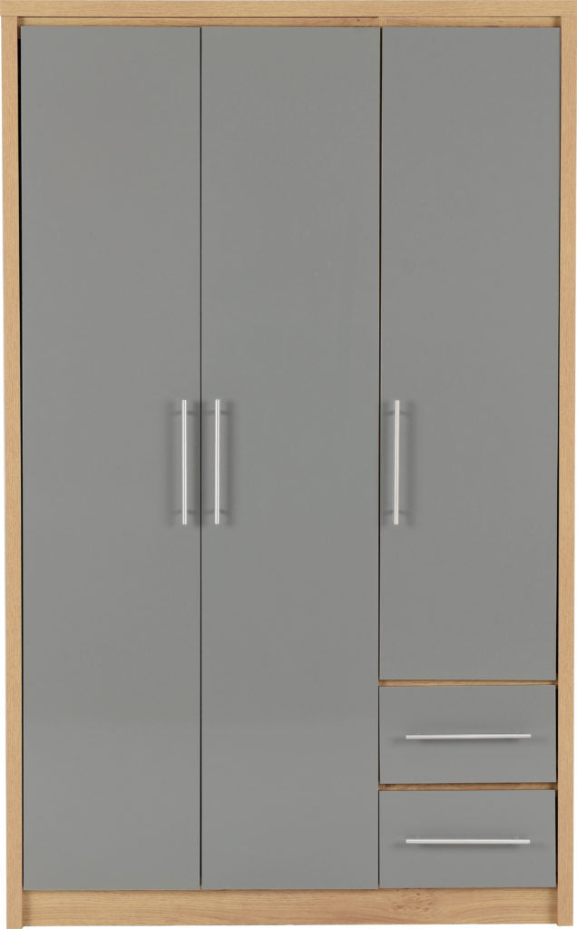 Seville-3-door-2-drawer-wardrobe-grey-front