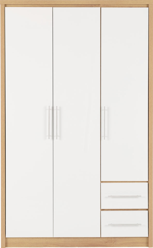 Seville-3-door-2-drawer-wardrobe-white-front