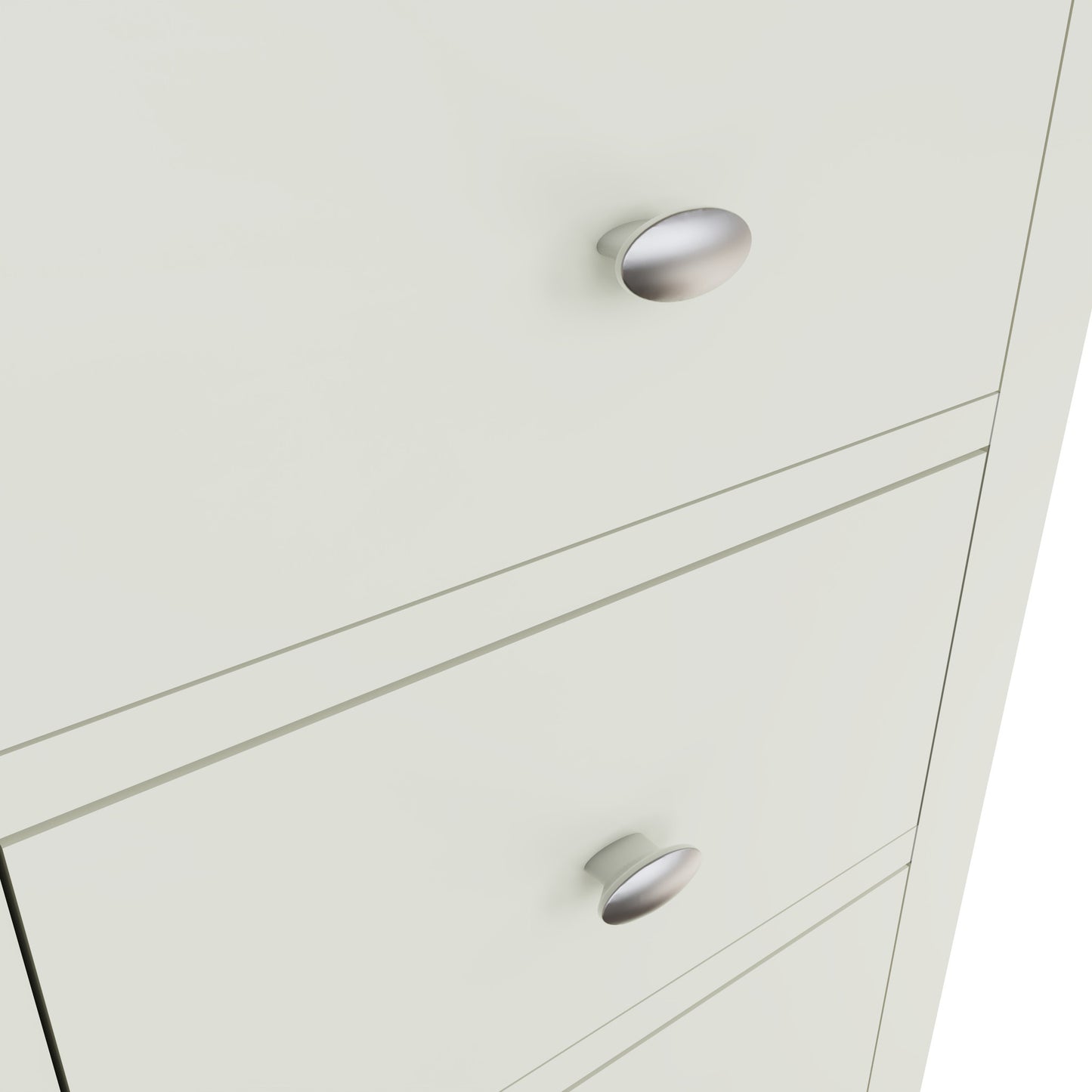 White & Oak Narrow Chest of Drawers