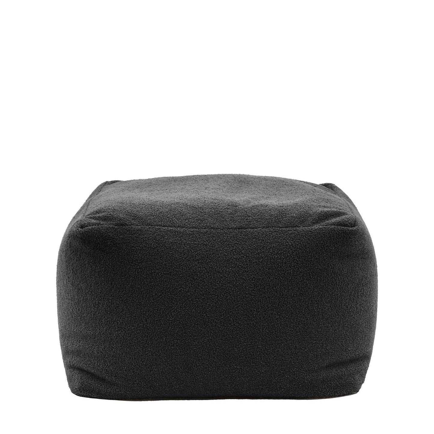 Boucle-fabric-charcoal-pouffe