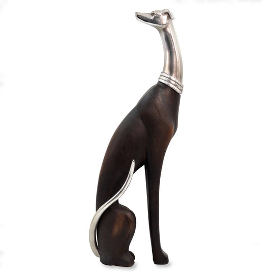 Sitting Dog Small – Hand-Painted Polyresin Sculpture