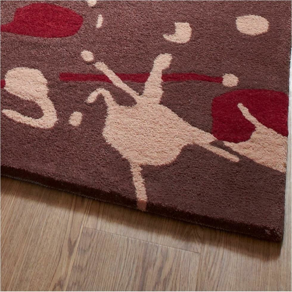 Brown-red-230cm-rug-pile