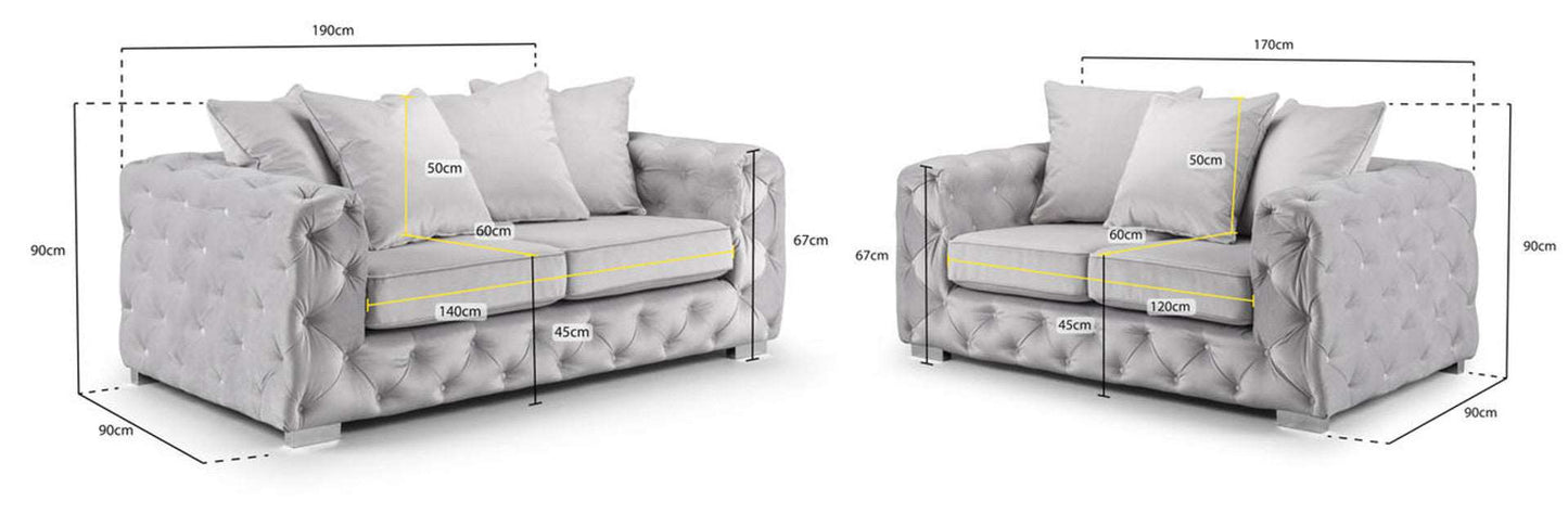 Ankara Sofa Set Slate