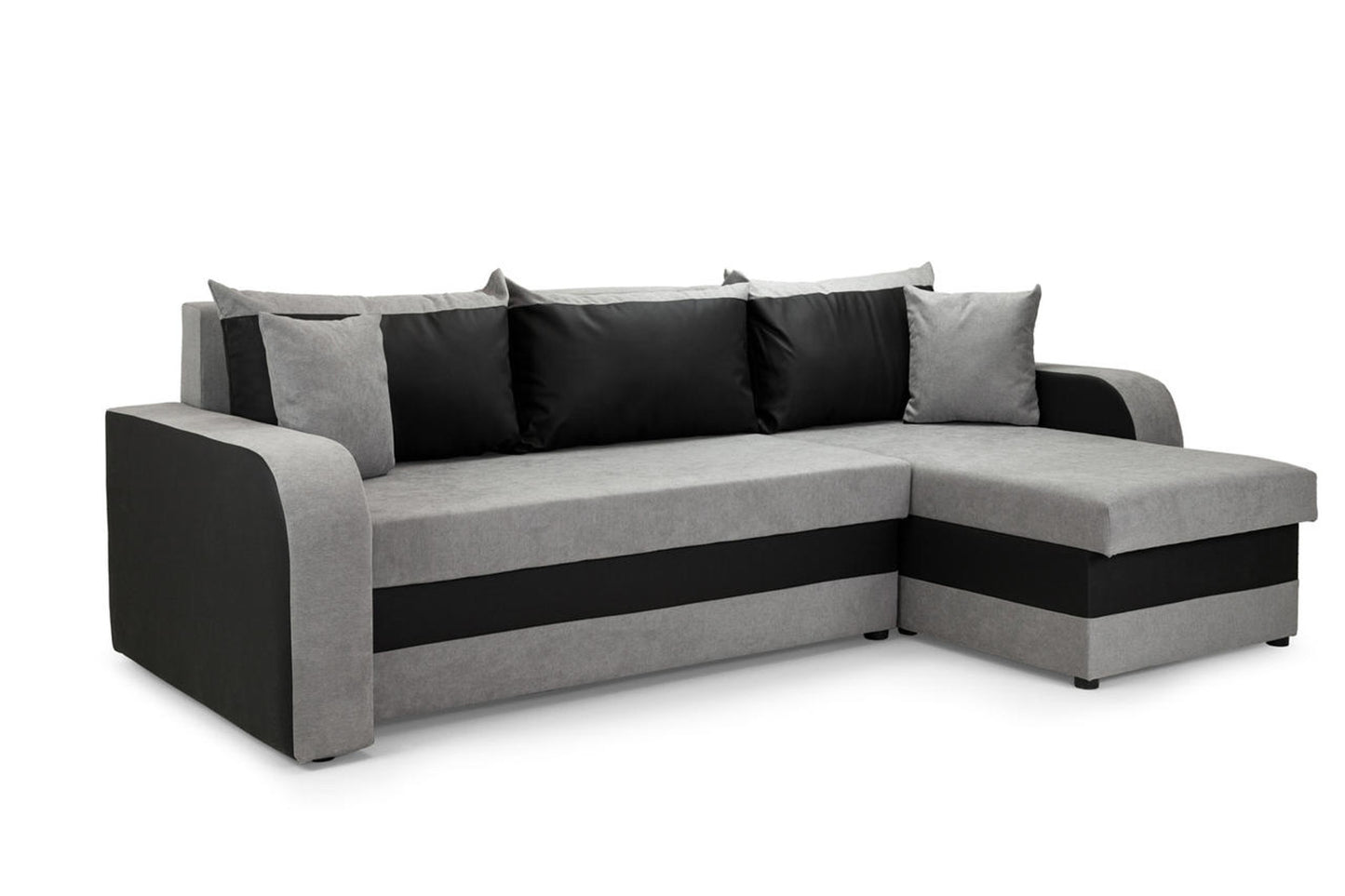 kris-corner-sofa-bed-black & grey